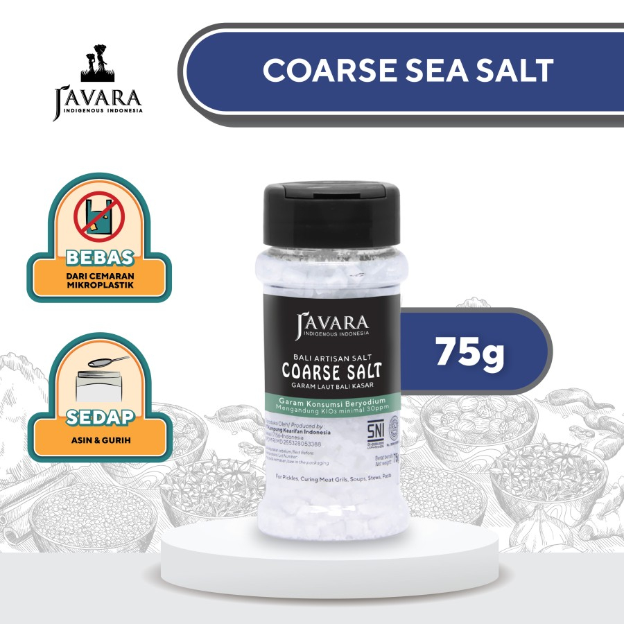 

Javara - Coarse Salt - Garam Laut Alami Bali Kasar 75g