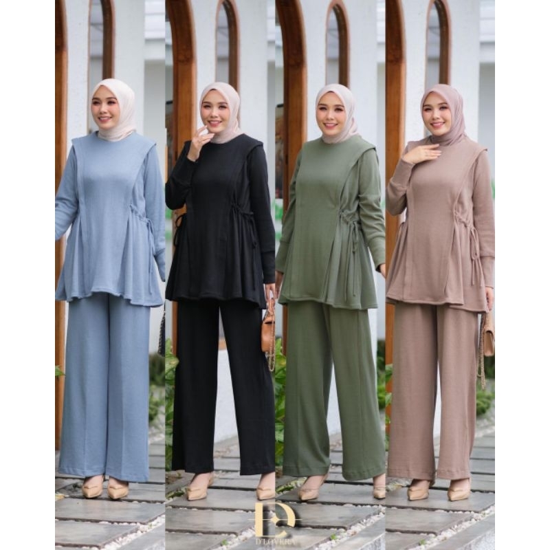 (8x) DLOVERA FIENA Baju set celana knit Viena Set By D'Lovera. Tzyn Shop