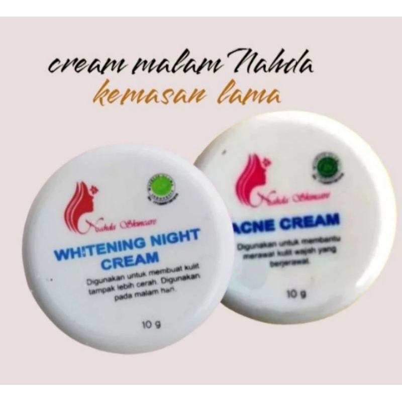 cream malam nahda skincare ecer  100% original