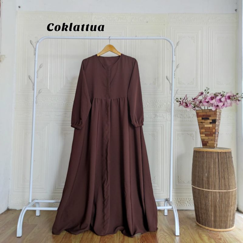 gamis wolfis rempel tangan/ gamis wolfis polos / gamis wolfis premium