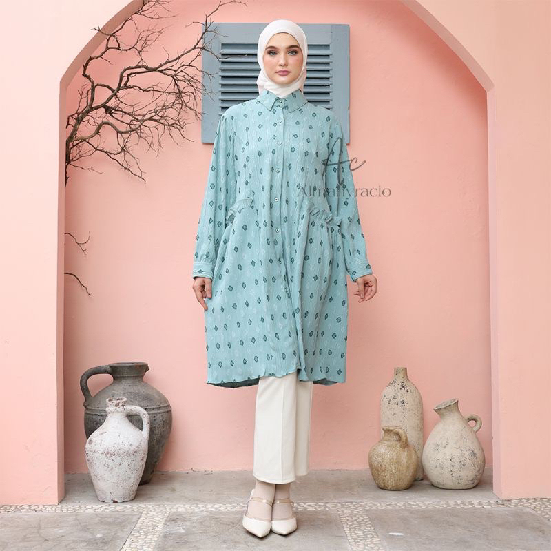 Safira Tunik Premium // Tunik Wanita Bahan Lady Crush Bordir