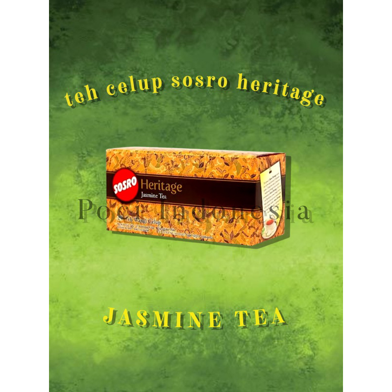 

Teh celup cap SOSRO HERITAGE JASMINE ( 1 pack isi 25 kantong)