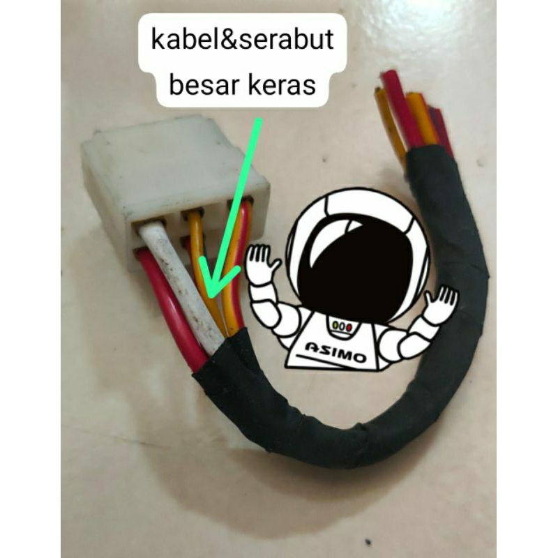 soket kunci kontak pin 6 original mitsubishi Center Chariot lancer galant grandis L300 T120 SS Colt 