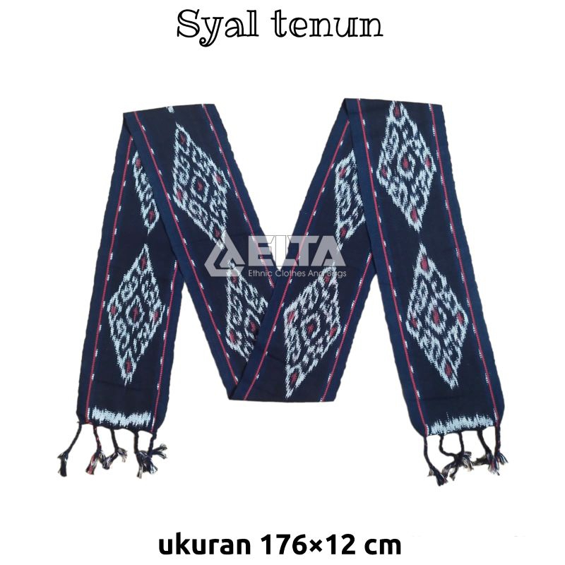Syal Tenun Original Khas NTT / Syal Tenun ATBM Motiv NTT