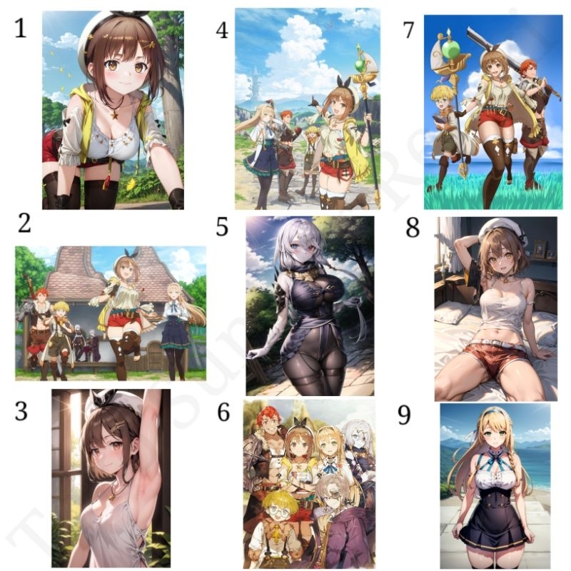 Poster Atelier Ryza Stout Reisalin Decyrus Lila Figure Klaudia Paper