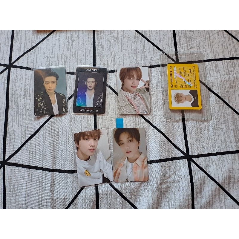 photo card haechan mark departure pc, hot sauce boring ver, 7dream cafe, id card departure