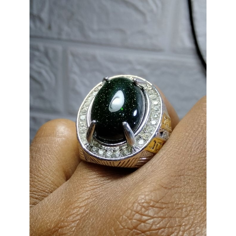 batu cincin akik pasir intan hijau
