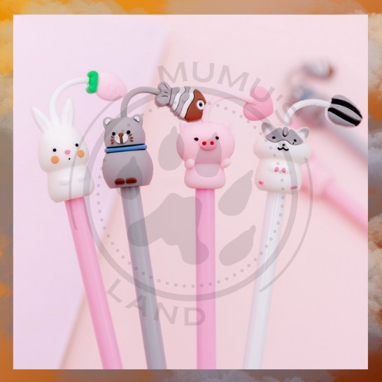 

ML Pena Gel Karakter Binatang Pen Hewat Lucu Pulpen Gel Kulitas Import