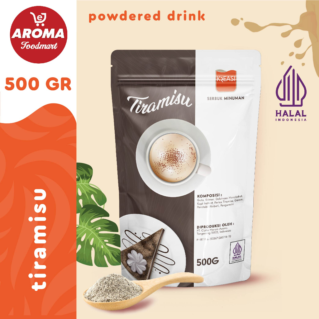 

Kreasi Bubuk Tiramisu Powder 500gr Minuman Serbuk Tiramisu Kopi 500gr