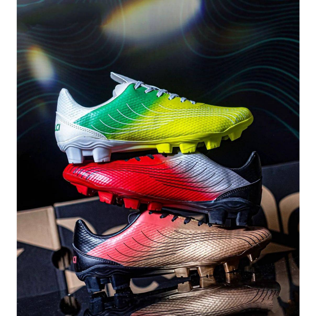 calci voltrix sc trevilla prime red silver/gold warm/neon gecko green fg sepatu bola original calci