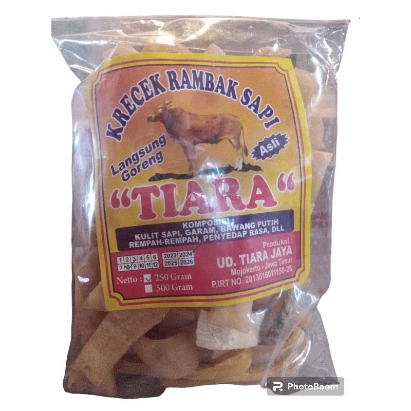 

krupuk rambak sapi merk tiara