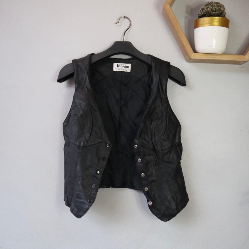 Jaket kulit asli rompi kulit outer kulit Pl bekas preloved second