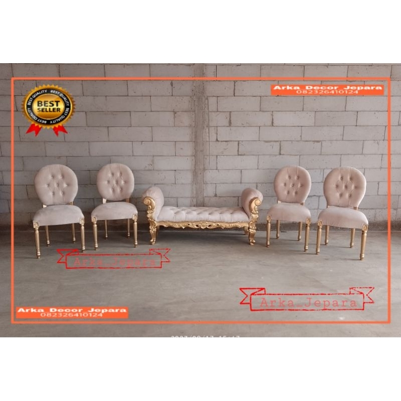 Stool Syahrini + 4kursi pendamping bungkus