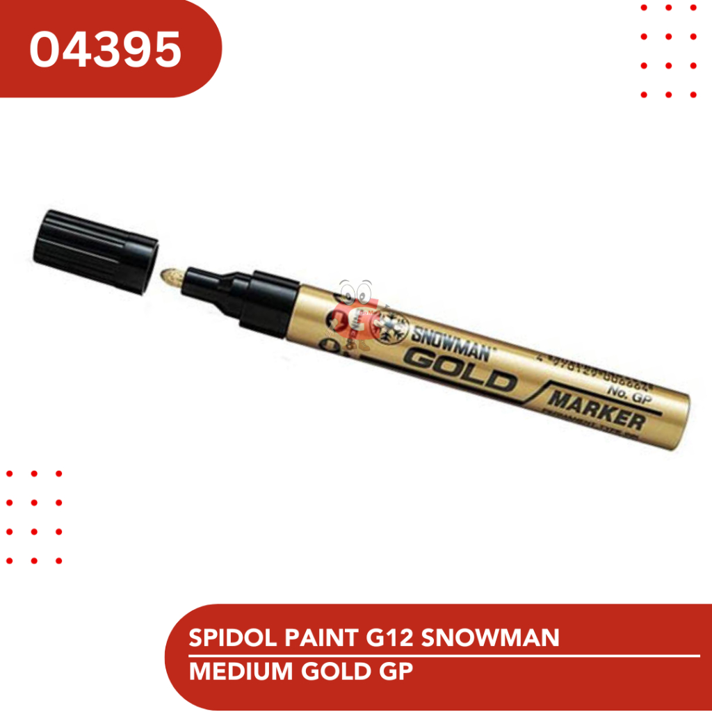 

Spidol Permanent Paint Marker Gold Snowman GP-12 GP12 Permanen Emas