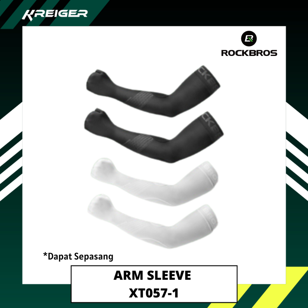 Arm Sleeve Rockbros XT057-1 Manset Olah Raga Pelindung Sarung Deker Tangan Lengan Panjang Anti UV Me
