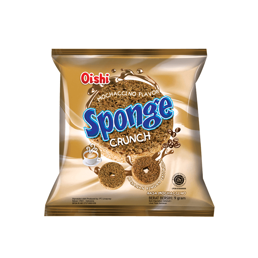 

Mouseman - 1 PCS Oishi Sponge Crunch Rasa Mochacinno 9 gram