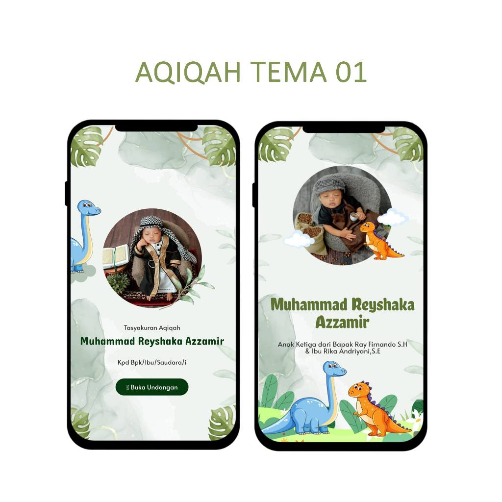 UNDANGAN DIGITAL AQIQAH WEBSITE / LINK