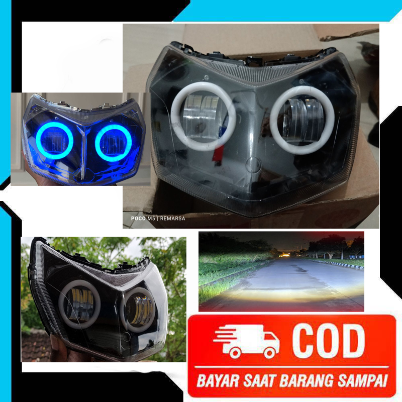 LAMPU DEPAN SUPRA X 125 FI DAYMAKER TAHUN 2013 S/D 2018 INJEKSI SUPER TERANG HIGH QUALITY BEST SELLE