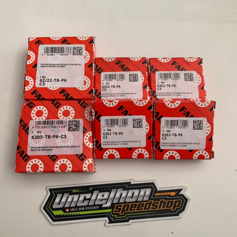 BEARING FULL SET FAG VESPA METIK ORIGINAL