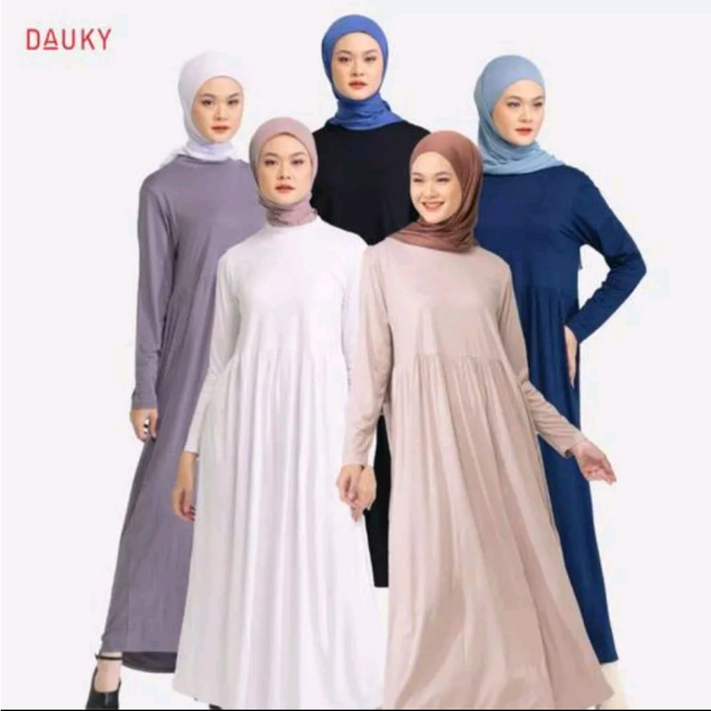 Manset Gamis Polos Kaos  Dauky Inner Dress Laudya Inner Gamis Bahan Kaos