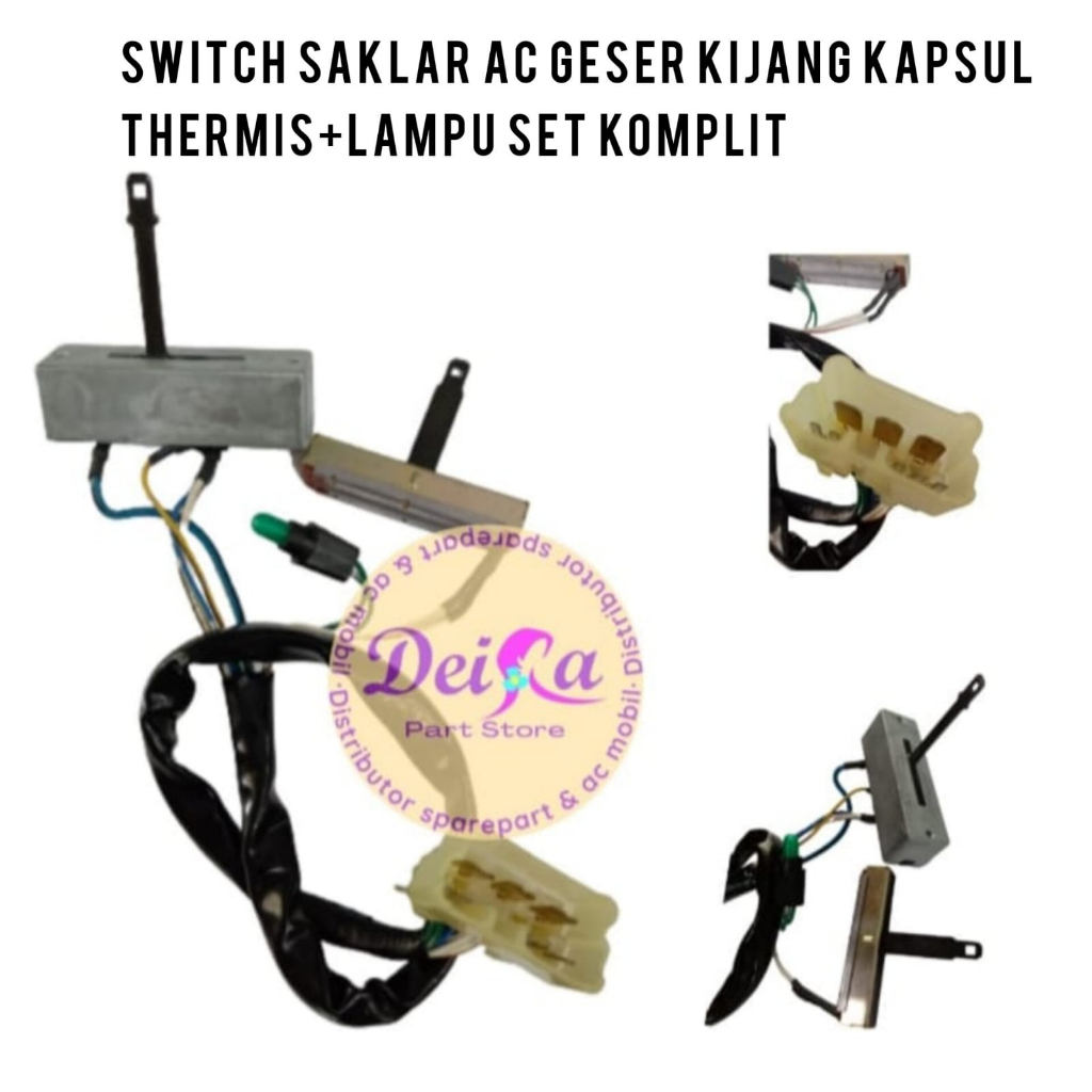 SWITCH SAKLAR AC GESER KIJANG KAPSUL THERMIS + LAMPU SET KOMPLIT