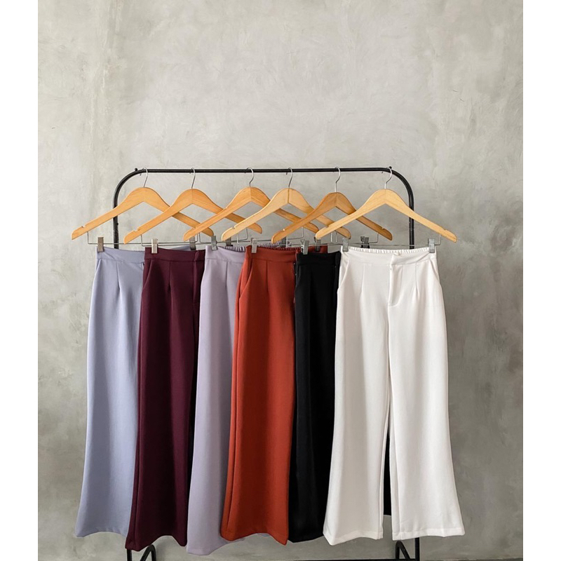 MELIA PANT / CELANA KULOT BAHAN SCUBA OCLO OFFICIAL PANJANG WANITA