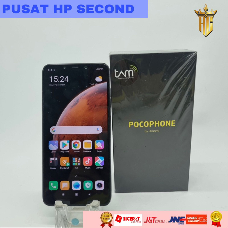 HANDPHONE XIAOMI POCOPHONE F1 6/128 GB SECOND ORIGINAL MURAH RESMI BERGARANSI