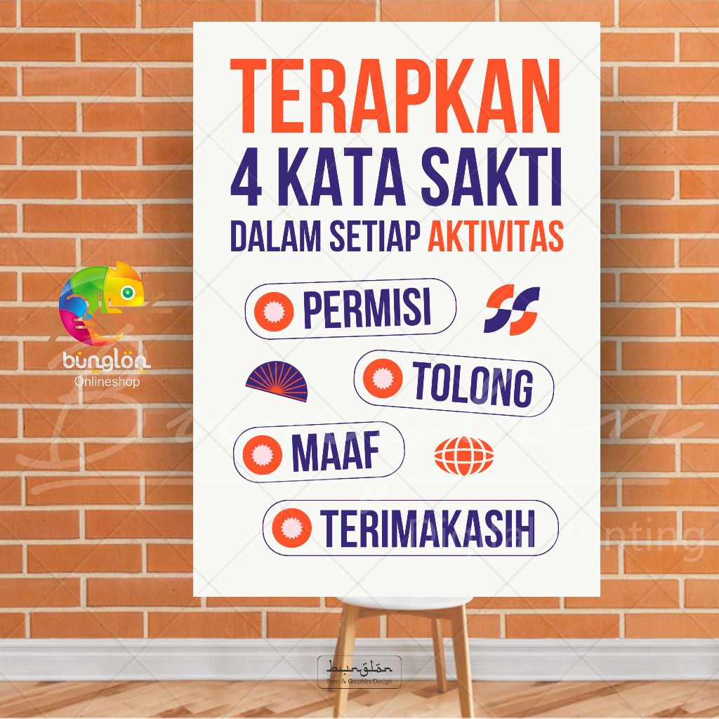 

Poster Edukasi Terapkan 4 Kata Sakti Dalam Setiap Aktivitas