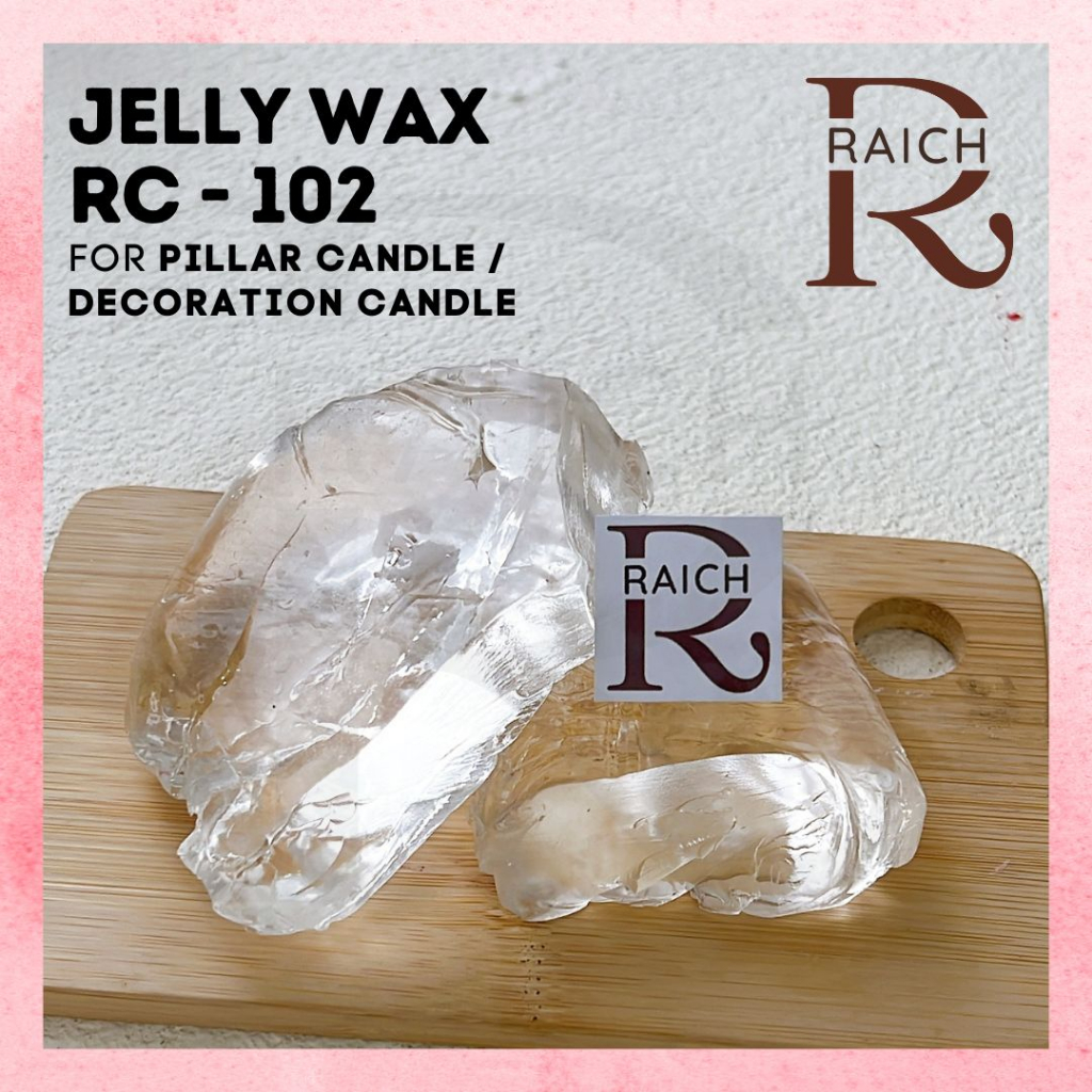 Doradoray_ 1Kg Gel Wax - Soft & Hard / Jelly Wax Bahan Baku Lilin Transparan Clear Bening Tidak