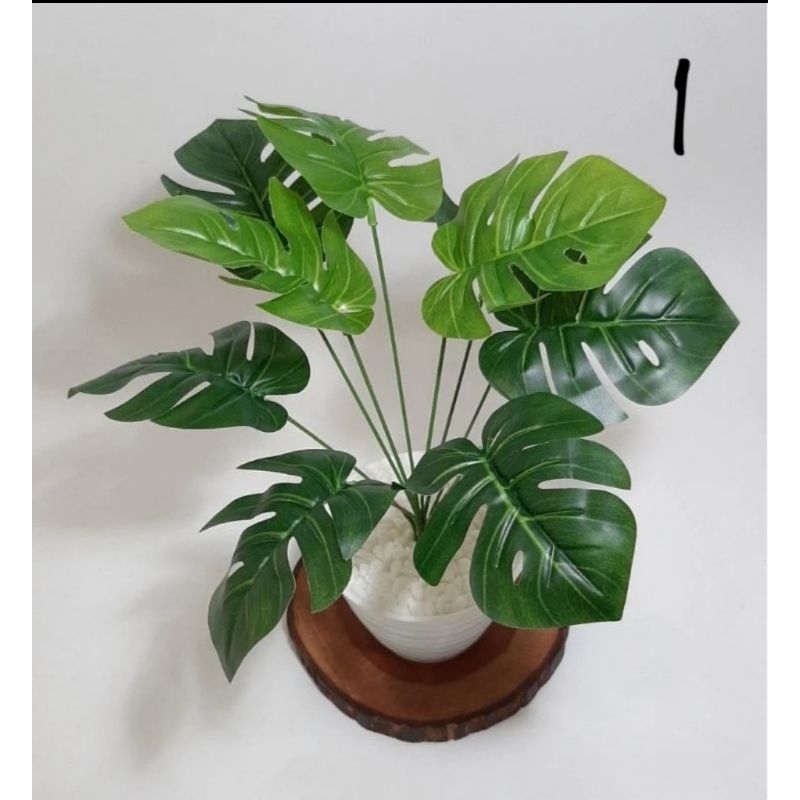 TANAMAN MONSTERA ARTIFICIAL/DAUN MONSTERA PALSU/MONSTERA PLASTIK
