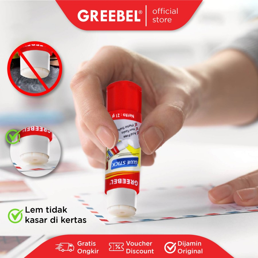 

Greebel Glue Stick GS 8 15 21 40 gr / Lem Stik Kertas Batangan Greebel