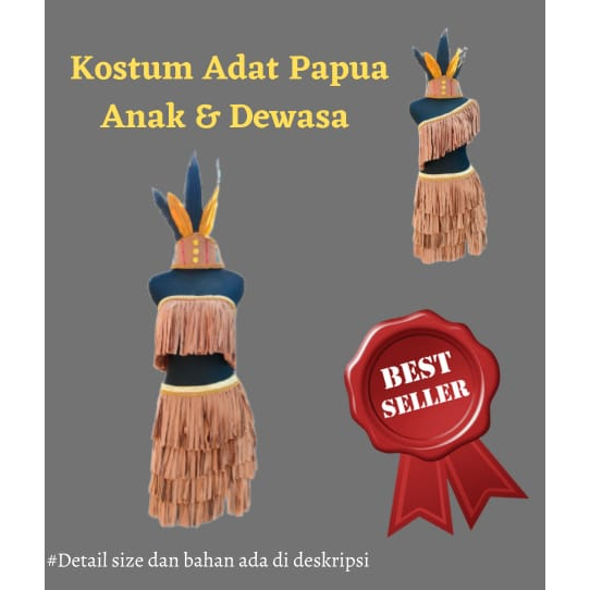 KOSTUM PAPUA | kostum adat papua usia batita sampai dewasa