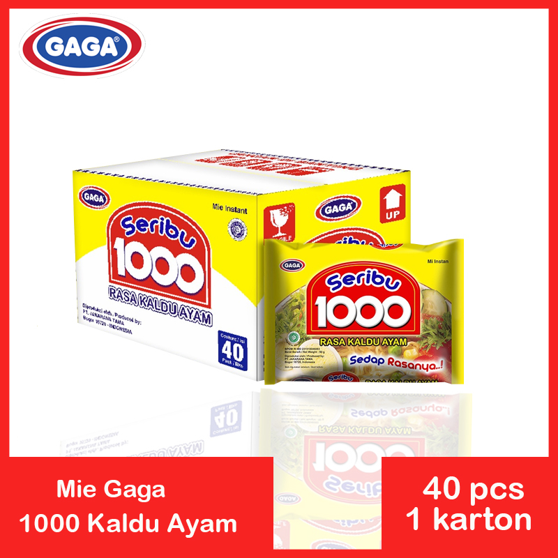

Mie gaga 1000 Mie Kuah Kaldu Ayam Special 1 Karton / 40 pcs / Best Seller / Harga Grosir
