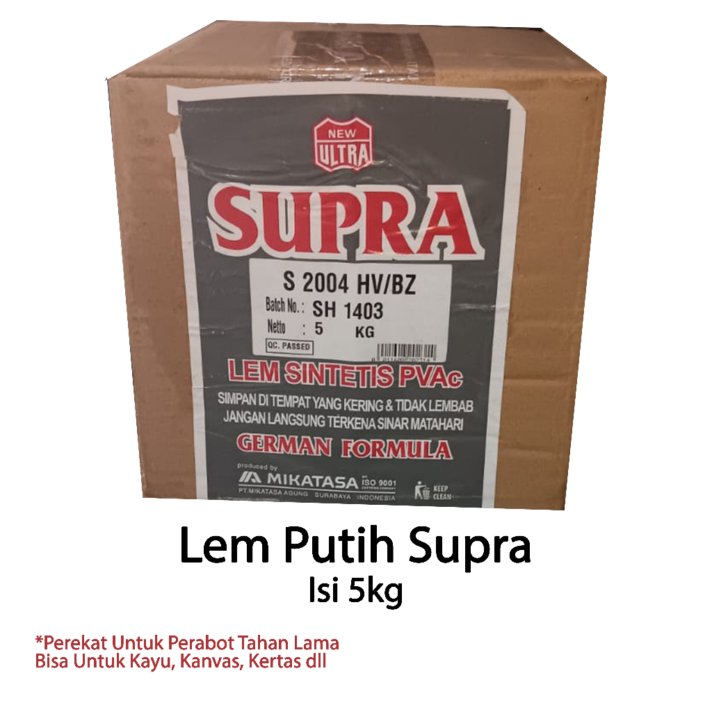 

Lem Putih Supra 5kg Lem Sintetis PVAC