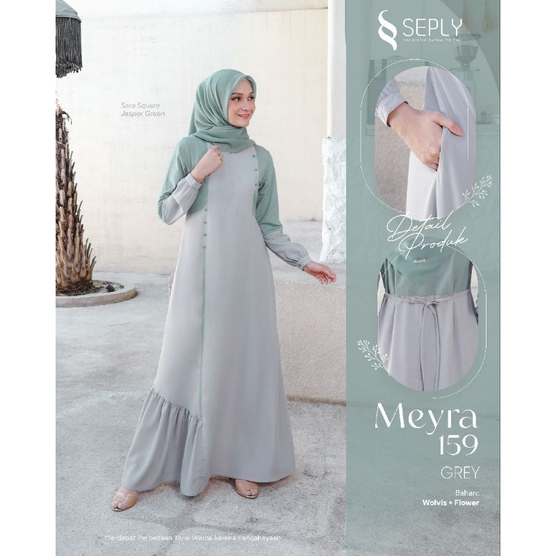 GAMIS MUSLIM WANITA MEYRA 159 GREY