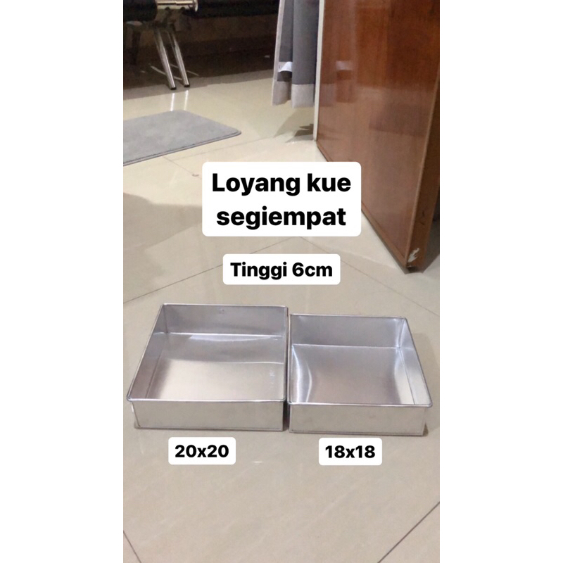 Loyang Kue Lapis Segi Empat alumunium