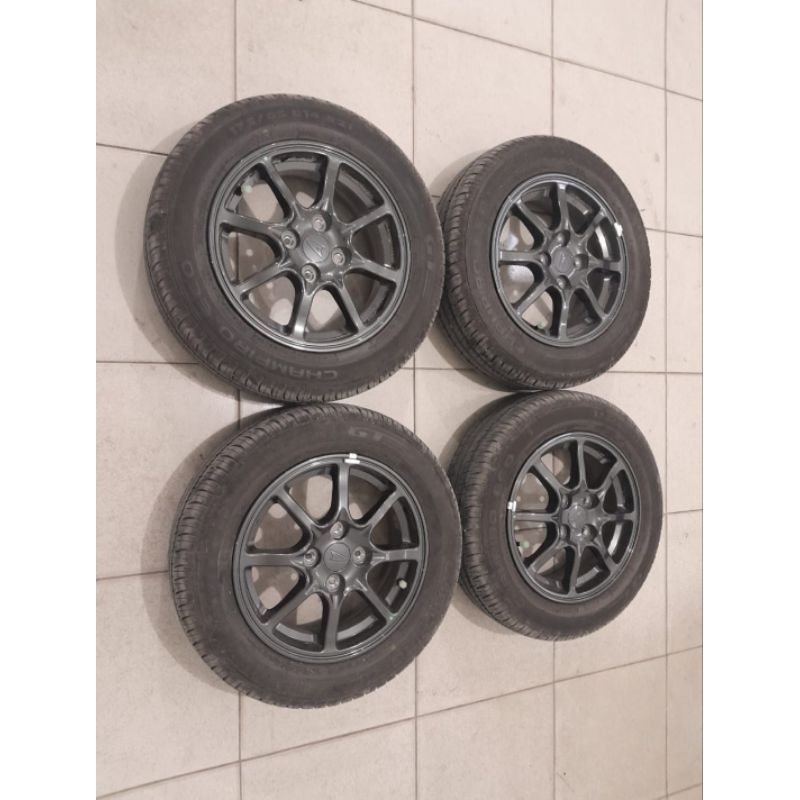 Velg Mobil Bekas Ori Copotan New Agya Ring 14 Pcd 4x100 + Ban 175 65 14 GT Champiro Pnp Ayla Sigra C