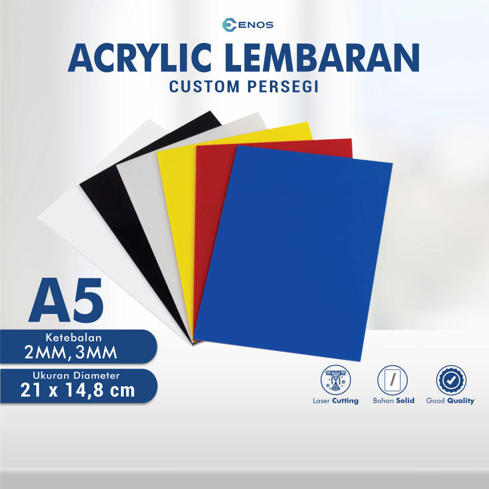 

Akrilik Lembaran Warna A5 2mm/3mm - Lembaran untuk DIY dan Dekorasi