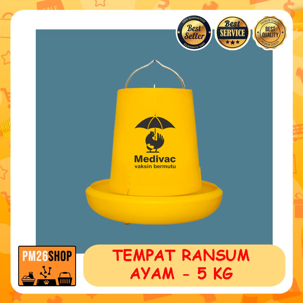 TEMPAT PAKAN AYAM TEMPAT RANSUM AYAM 5 KG