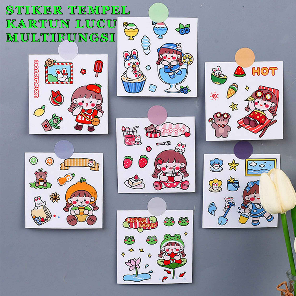 

Stiker Tempel / Stiker Karakter / Stiker Multifungsi / 5pcs