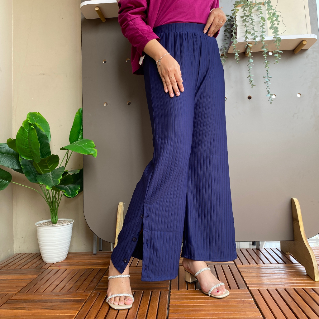 Kulot Hornet Knit Button Belah Samping Button Model 02