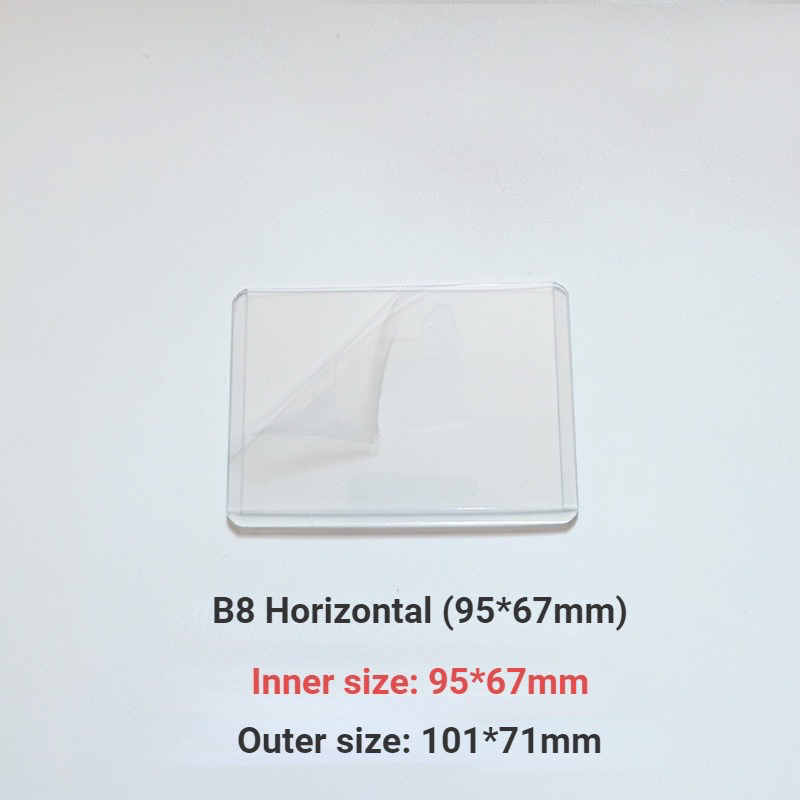 TOPLOADER B8 Horizontal Clear Kpop Photocard PC Case Card Holder SIDELOADER