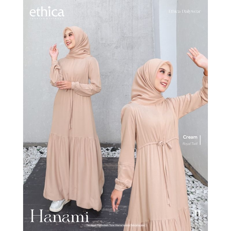 Ethica Dress Baju Muslim Wanita Hanami 11 Cream Gamis Daily