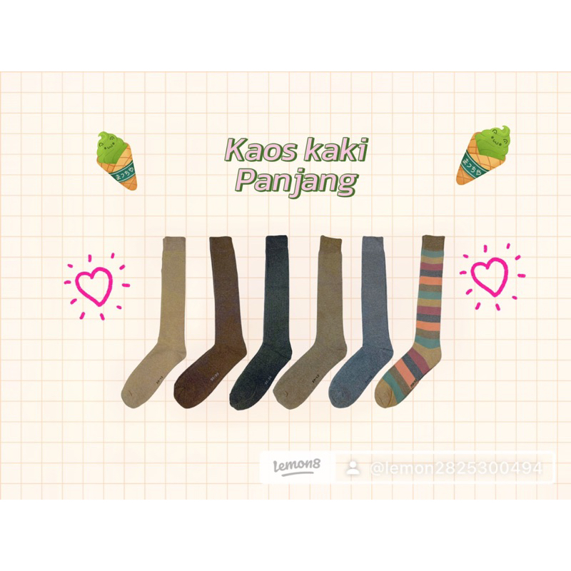 kaos kaki panjang selutut wanita pria