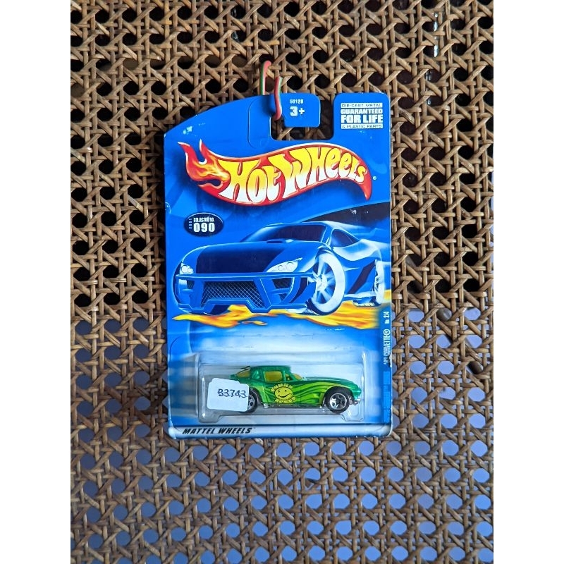 hotwheels hw 63 corvette hijau blue card lawas jadul retro