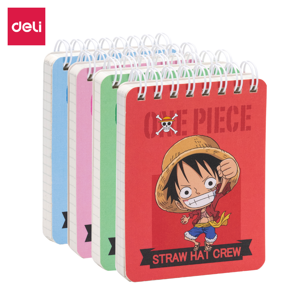 

[BISA SAME DAY] Deli Notebook N005 Spiral Notebook One Piece Series Mini Pocket Book (100 Lembar x 75 x 102mm)