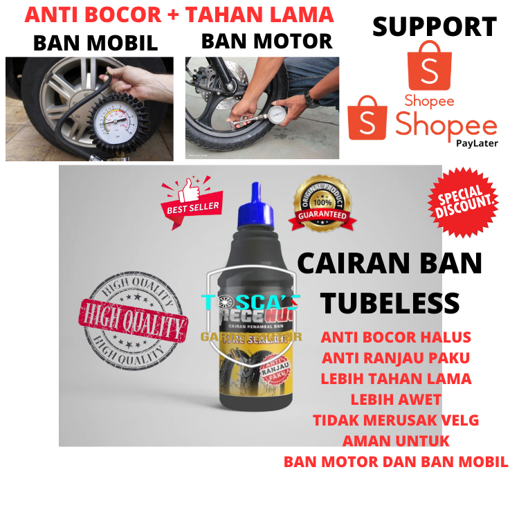 CAIRAN BAN TUBELESS MOTOR DAN MOBIL BERKUALITAS TINGGI 100% ORIGINAL
