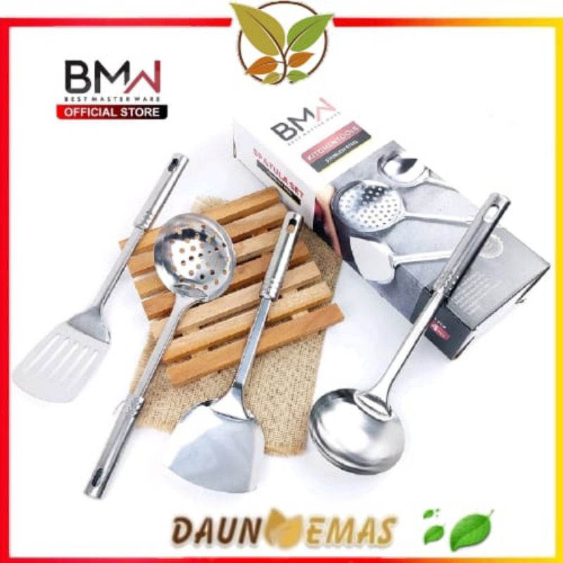 Spatula set 4 in 1 stainless - spatula alat masak set stainlees