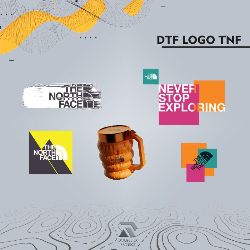 

Stiker Sablon DTF Setrika/Press Logo TNF 2