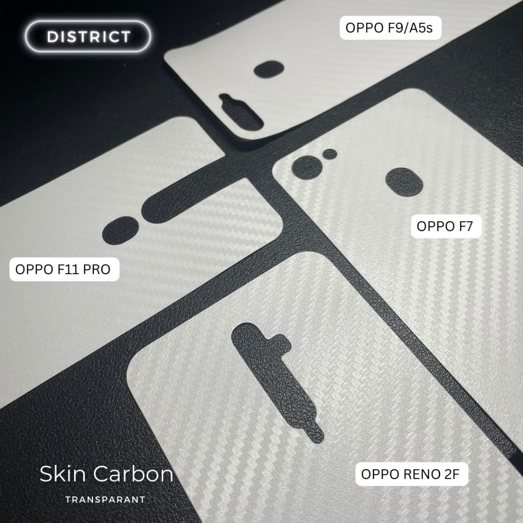 Skin Carbon OPPO RENO 2F / RENO 4 4F / RENO 6 5G Anti Gores Garskin Back screen Sticker Stiker
